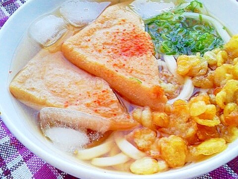 きつねとたぬきの冷やしうどん